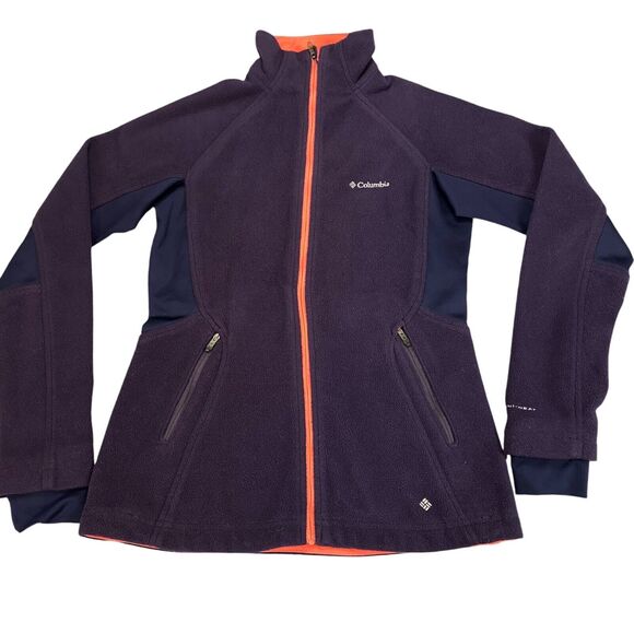 Columbia Jacket Womens Small Purple Fleece Thermal Lined Omni-Heat Full Zipper - Picture 9 of 12